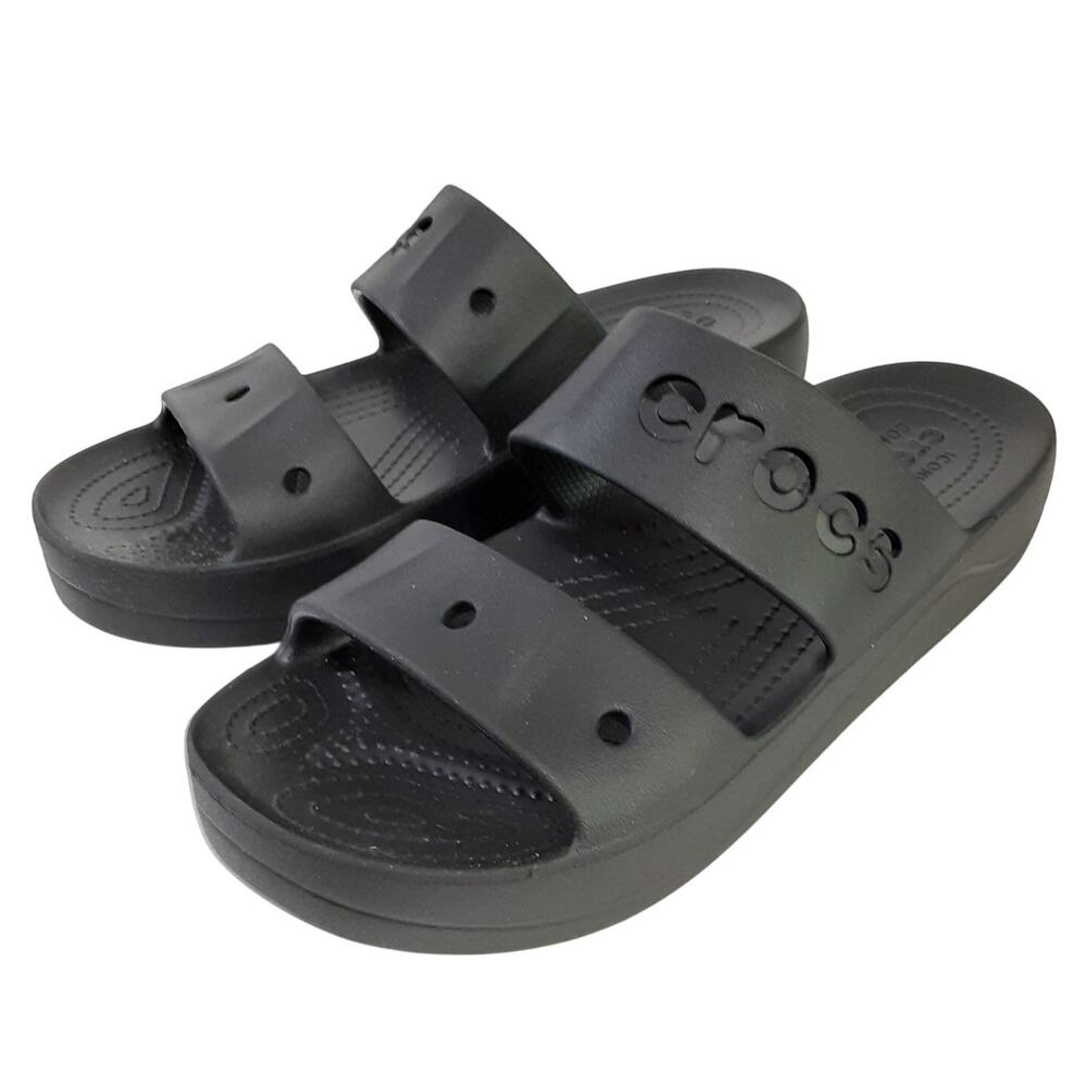 Crocs Baya Platform Slide Sandals Black Womens 10 Water Shoes Summer Resort